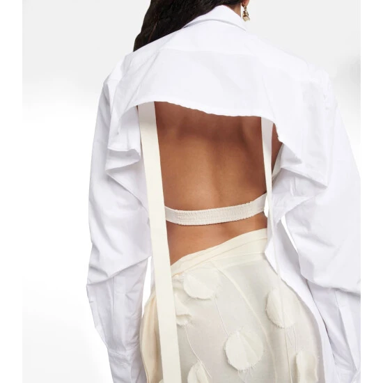 Best deal 👏 Jacquemus Cinta Cropped Cotton 👕 Shirt 🎉 5 Best deal 👏 Jacquemus Cinta Cropped Cotton 👕 Shirt 🎉 - Image 4