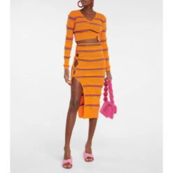 Discount 🎉 Jacquemus La Jupe Maille Concha Midi 👗 Skirt 😍
