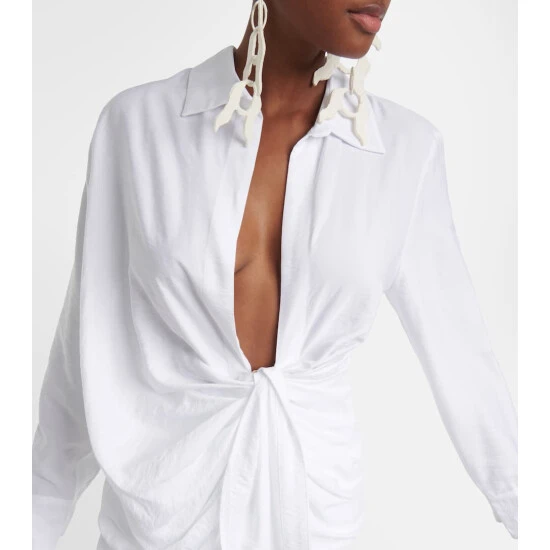 Top 10 π Jacquemus La Robe Bahia Deep V-neck Minidress β€οΈ 5 Top 10 π Jacquemus La Robe Bahia Deep V-neck Minidress β€οΈ - Image 3