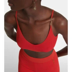 Wholesale 🎁 Jacquemus Le Bandeau Pralu Ribbed-knit Crop Top 🎉 -Jacquemus - shop unnamed file 265