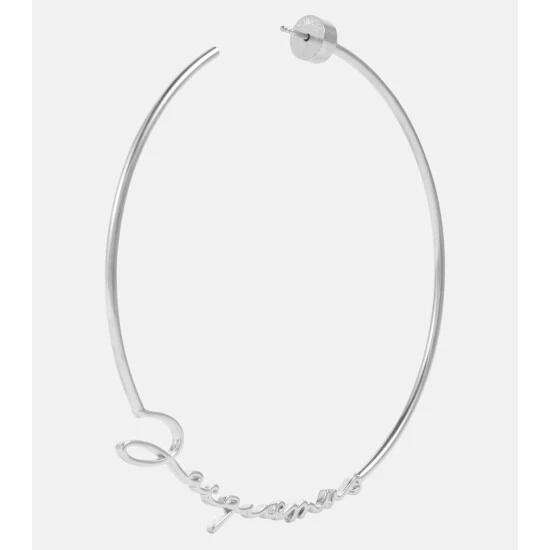 Brand new 🛒 Les Créoles Jacquemus Logo Earrings 😉 6 Brand new 🛒 Les Créoles Jacquemus Logo Earrings 😉 - Image 4