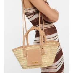 Promo 😍 Jacquemus Le Panier Soleil Small Woven Tote Bag ⭐