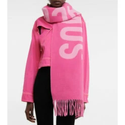 Hot Sale 🎁 Jacquemus Logo Jacquard Wool Scarf ✔️