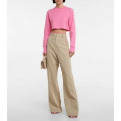 Best Pirce 🥰 Jacquemus Le T-shirt Pino Cotton Cropped Top 😉