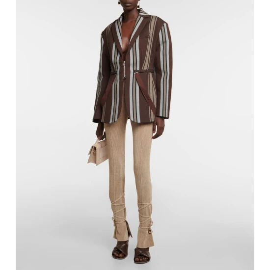 New ๐ Jacquemus La Veste Filu Striped Twill Blazer ๐ 3 New ๐ Jacquemus La Veste Filu Striped Twill Blazer ๐