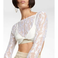 Discount ⌛ Jacquemus Le Haut Musu Lace Crop Top ✨ -Jacquemus - shop unnamed file 681