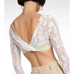 Discount ⌛ Jacquemus Le Haut Musu Lace Crop Top ✨ -Jacquemus - shop unnamed file 683