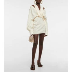 Best deal 🧨 Jacquemus La Robe Agui Gathered Cotton Minidress 😉