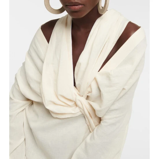 Best deal ๐งจ Jacquemus La Robe Agui Gathered Cotton Minidress ๐ 5 Best deal ๐งจ Jacquemus La Robe Agui Gathered Cotton Minidress ๐ - Image 3