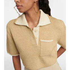 Discount 😀 Jacquemus Le Polo Maille Arco Knitted Top ⭐ -Jacquemus - shop unnamed file 85