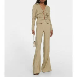 Outlet ❤️ Jacquemus La Chemise Soffio Gathered 👕 Shirt 😍