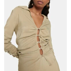 Outlet ❤️ Jacquemus La Chemise Soffio Gathered 👕 Shirt 😍 -Jacquemus - shop unnamed file 858