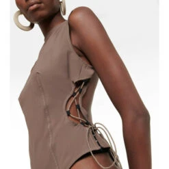 Promo 🎉 Jacquemus Le Body Marrone Cutout Bodysuit 👍 -Jacquemus - shop unnamed file 883